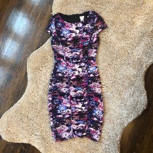 Cache purple floral dress size 4